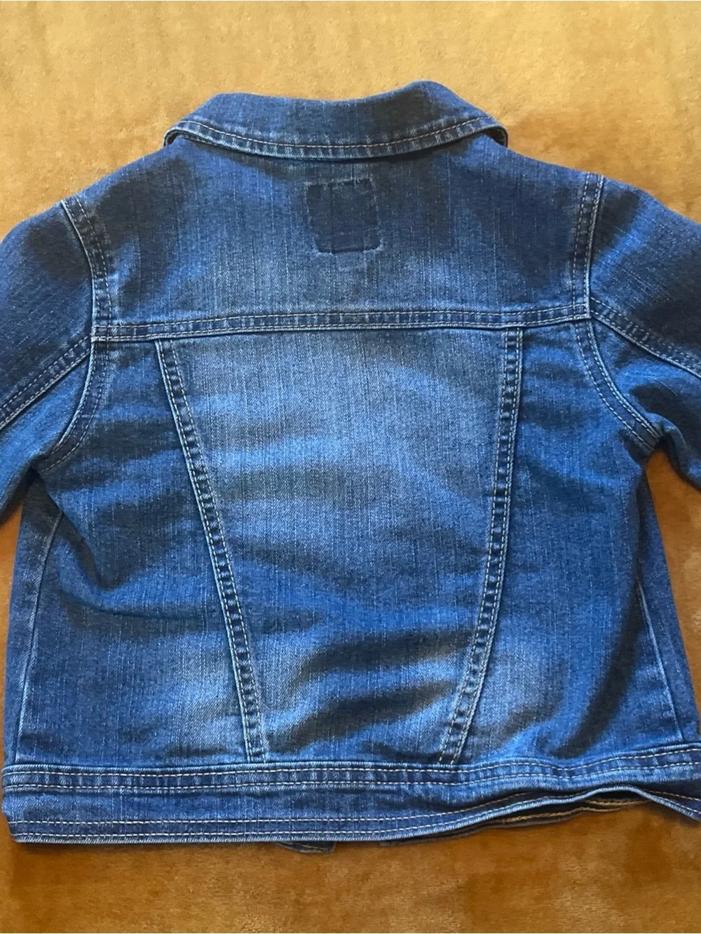 Children's Place Blue Jean Jacket Girls Size 5/6 Snap Front Denim Pockets School